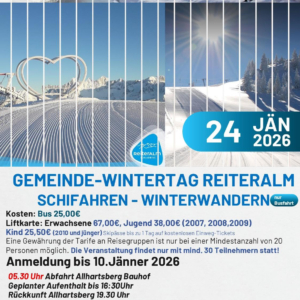 Gemeinde-Wintertag Reiteralm SportUnion Allhartsberg 2026